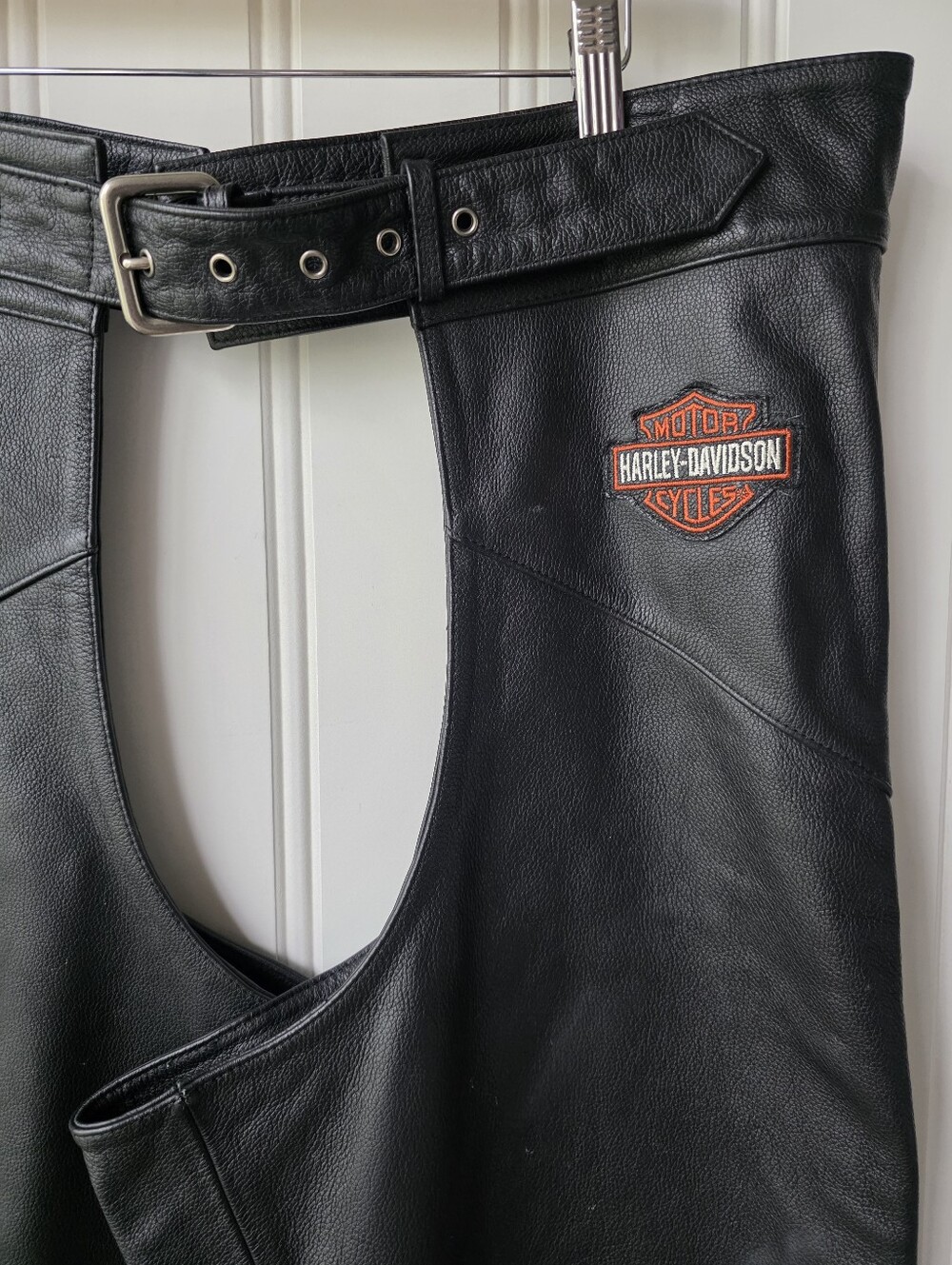 Harley Davidson Motorcycle Genuine Leather Biker Chaps Size 2XL - Picture 3 of 16